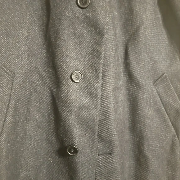 Brooks Brothers Lambswool Charcoal Trench Coat - Picture 4 of 16